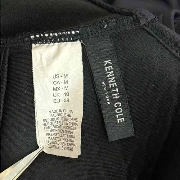 Kenneth Cole | Twist Front Womens Size Medium One Piece Swimsuit Black - Picture 6 of 7